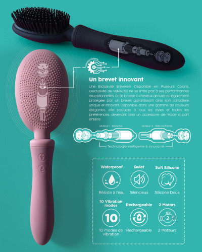 Brosse à Cheveux Vibrante Vibraliss Purple Wine
